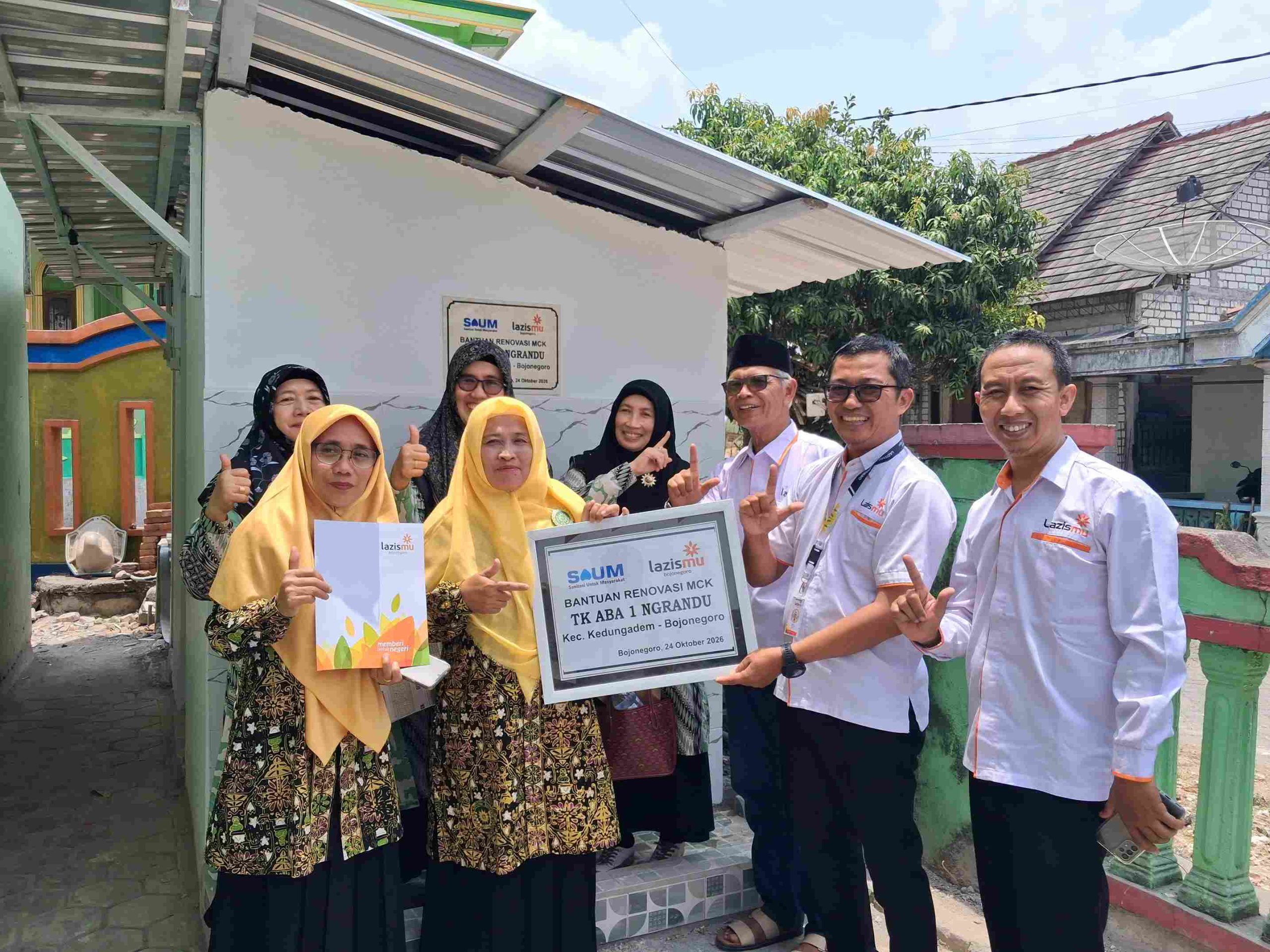 Lazismu Bojonegoro Salurkan Bantuan untuk Renovasi MCK TK ABA 1 Ngrandu